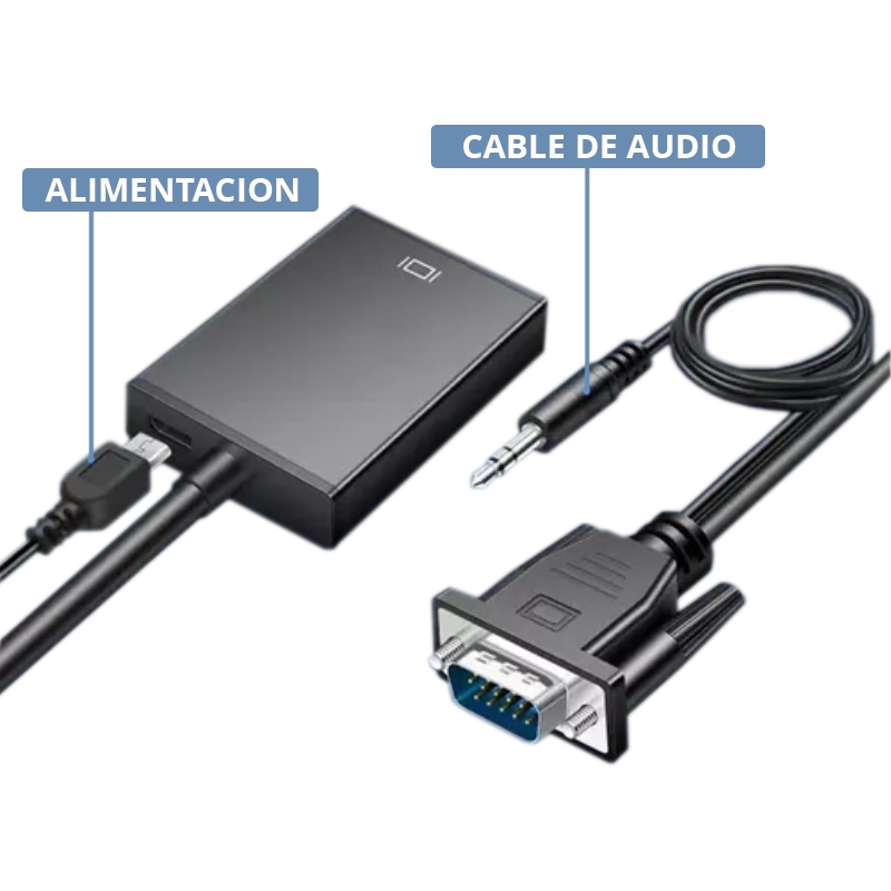 ITSCA - Adaptador VGA HDMI con audio