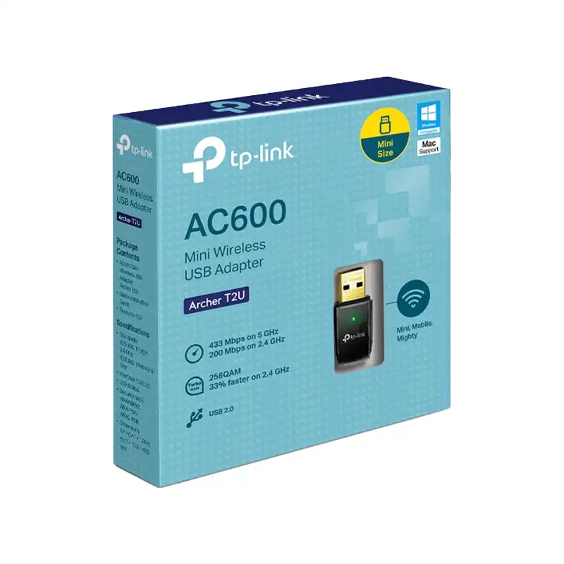 ITSCA - Adaptador WIFI USB Banda Dual AC600 Archer T2U