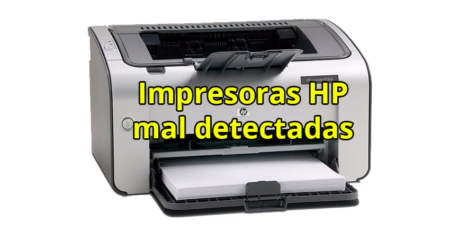 impresoras HP mal detectadas