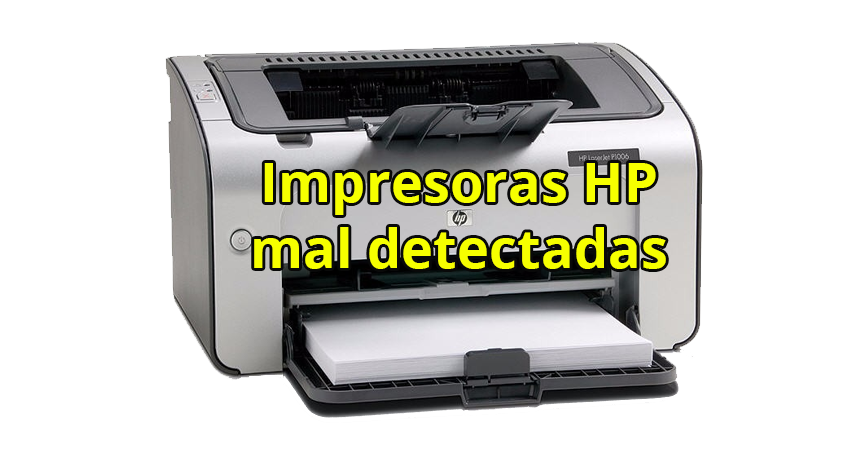 impresoras HP mal detectadas