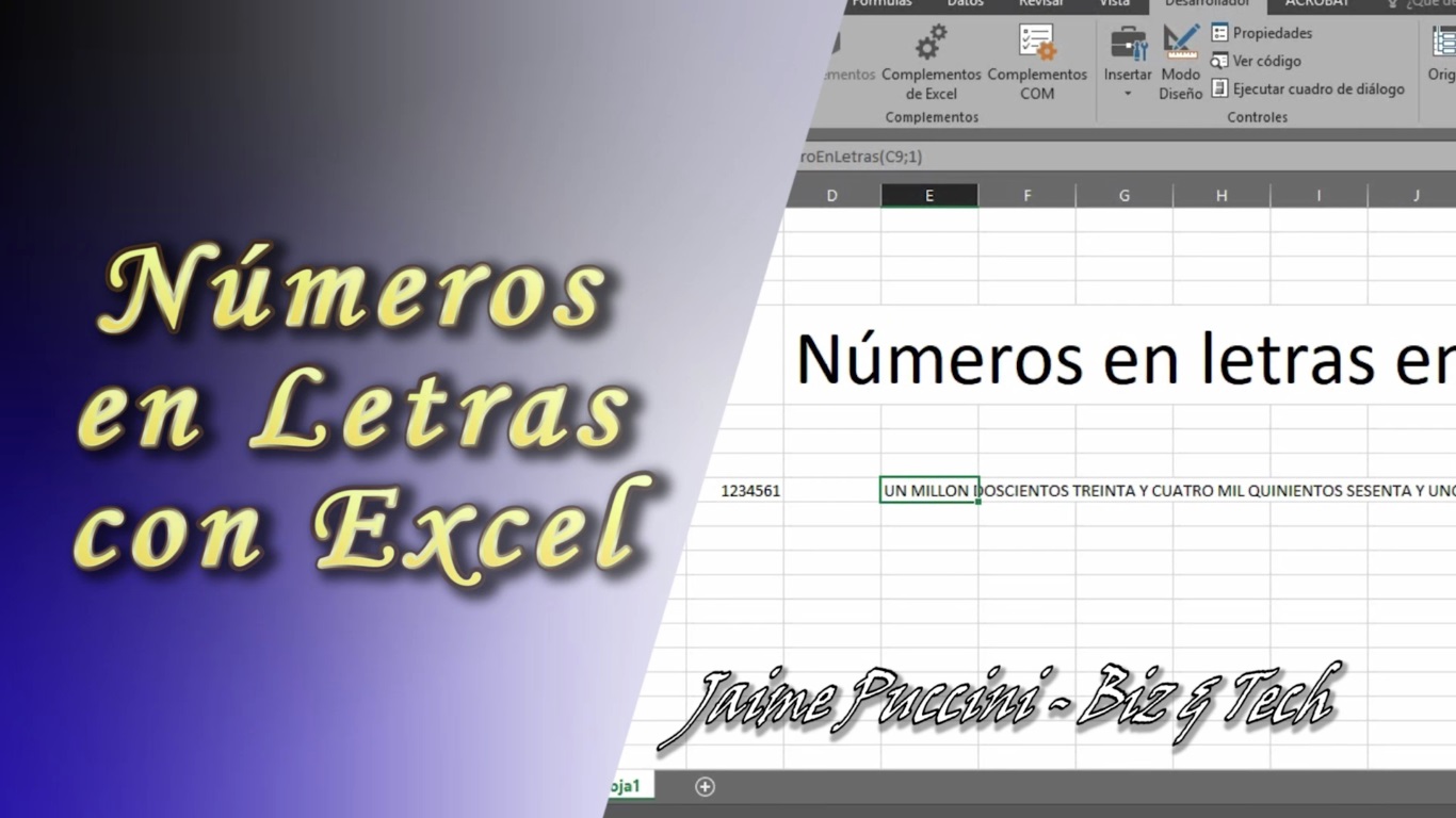 Números en letras en Excel