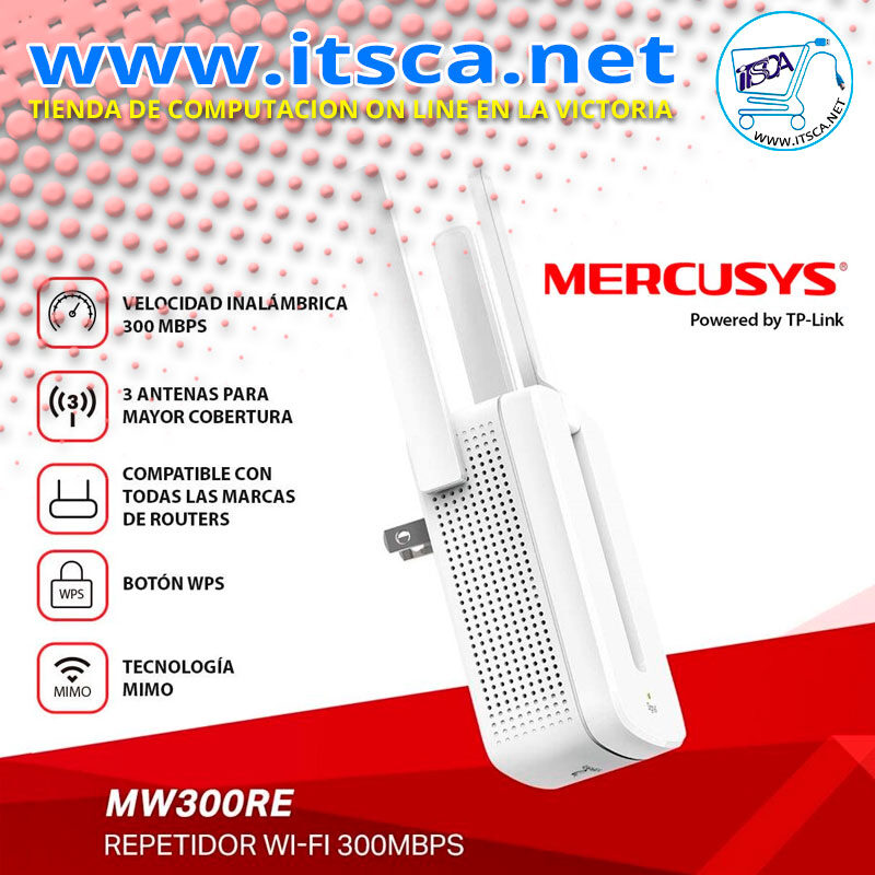 Wifi Repeater Mercusys Mw300re Especificaciones MERCUSYS MW300RE