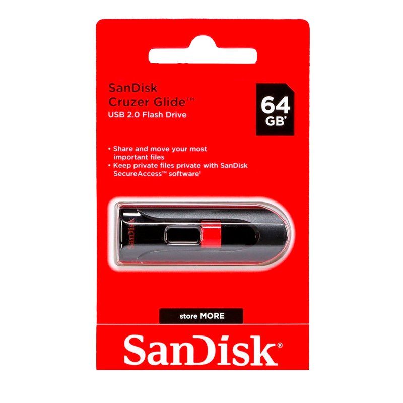 ITSCA - Pendrive-USB-3.0-Sansdisk Cruzer Glide 64GB