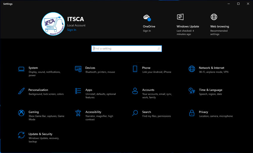 ITSCA - Windows 11 - Configuraciones